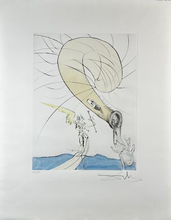 Incisione Dali - After 50 Years of Surrealism Freud With Snail Head