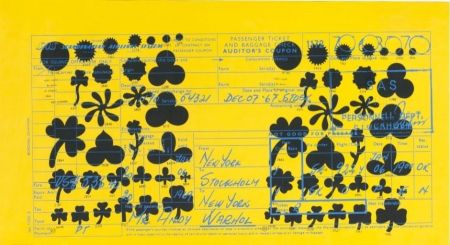 Serigrafia Warhol - After Andy Warhol SAS Passenger Ticket (Feldman & Schellmann II.20)