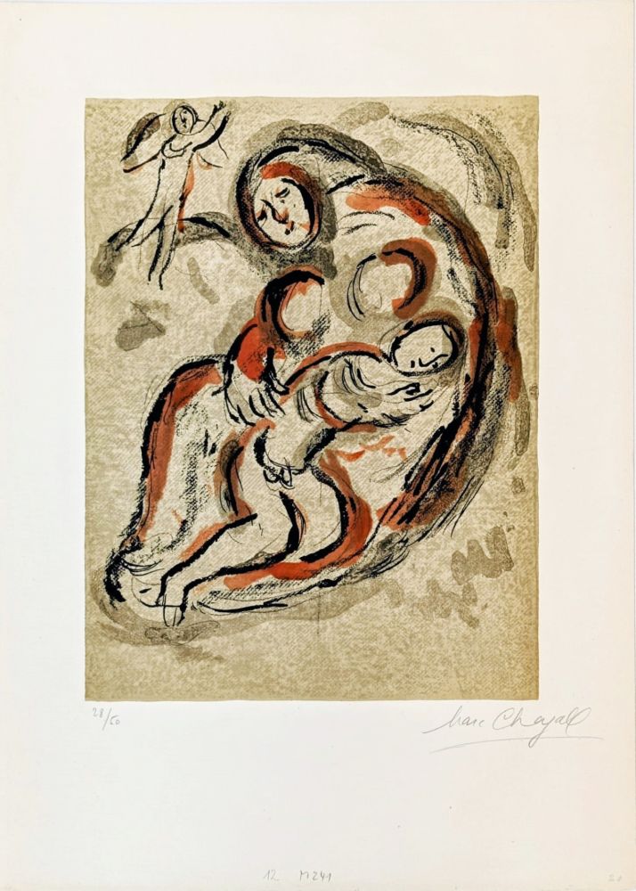 Litografia Chagall - Agar dans le désert 