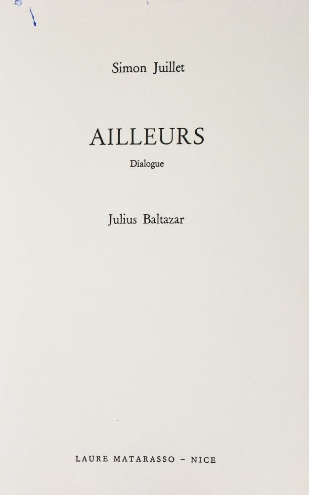 Libro Illustrato Baltazar - Ailleurs