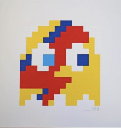 Serigrafia Invader - Aladdin Sane (Yellow)
