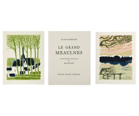 Libro Illustrato Brasilier - Alain-Fournier : LE GRAND MEAULNES. Tirage de luxe avec une lithographie signée et une suite des 12 lithographies (Paris, 1980)