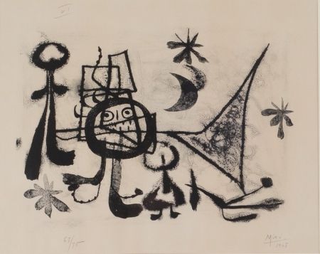 Litografia Miró - Album 13, Plate VI