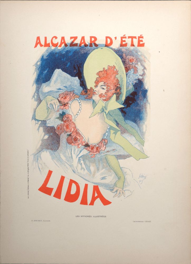 Litografia Cheret - Alcazar d'Été Lidia, 1896