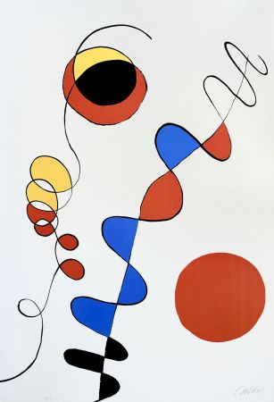 Litografia Calder - Alexander Calder- Couleurs enlaces dans le fil de fer