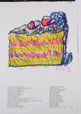 Litografia Oldenburg - All Kinds of Love (Cake), 1964