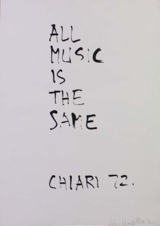 Litografia Chiari - ALL MUSIC IS THE SAME