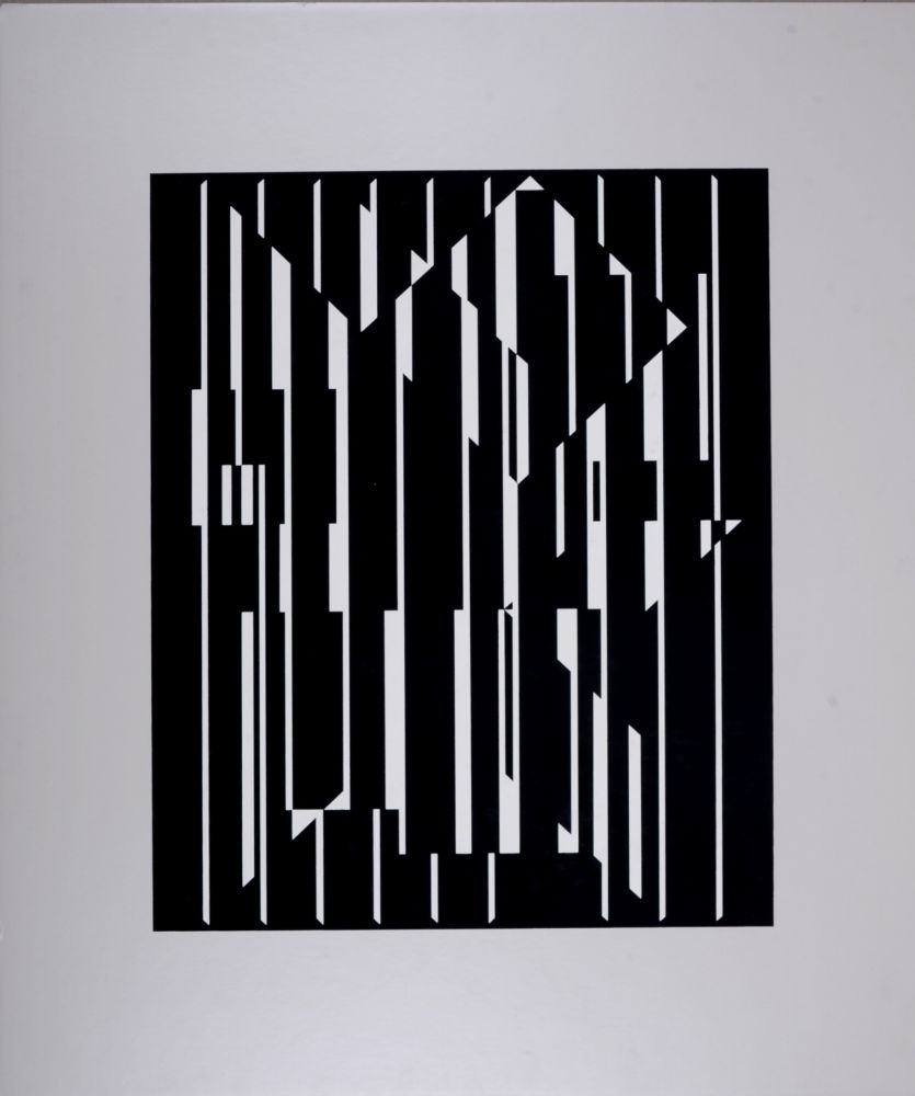 Serigrafia Vasarely - Altair-Neg, circa 1955