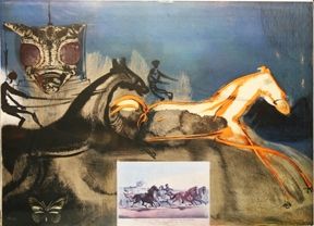 Litografia Dali - American Trotting Horses No. 2 Inventory#: 	DALIS0000016