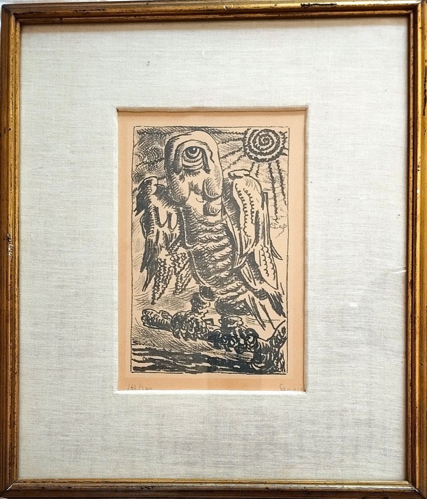 Litografia Savinio - Amore, da 