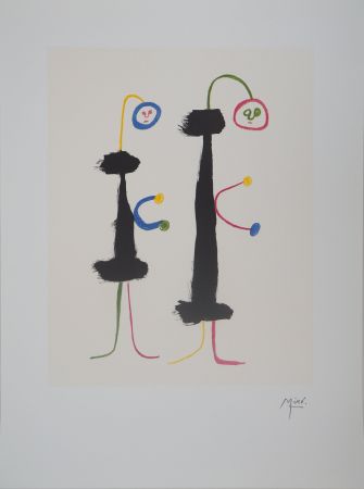 Litografia Miró - Amoureux surréalistes