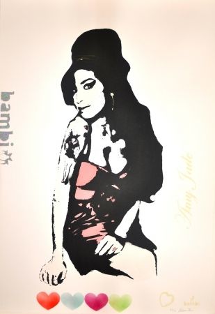 Multiplo Bambi -  Amy (Winehouse) Red Unique with Diamond Dust