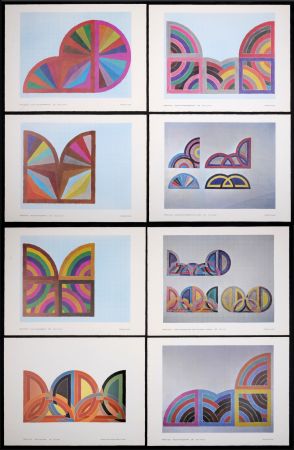 Offset Stella - An Exhibition of Recent Paintings and Drawings (Study for painting), 1968 - Set of 8 Offset prints