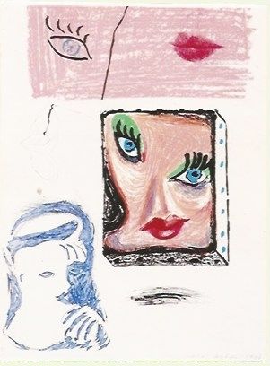 Litografia Hockney - An image of Celia Study