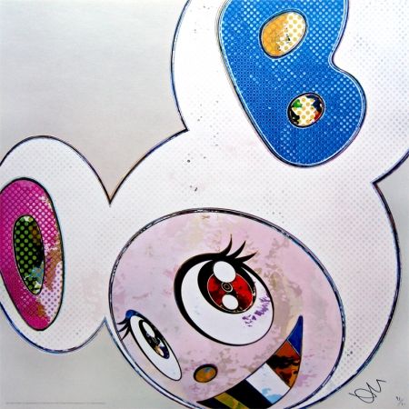 Litografia Murakami - And Then x6 (White: The superflat method, pink and blue ears)