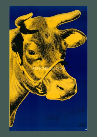 Litografia Warhol - Andy Warhol: 'Cow (Blue)' 1992 Offset-lithograph