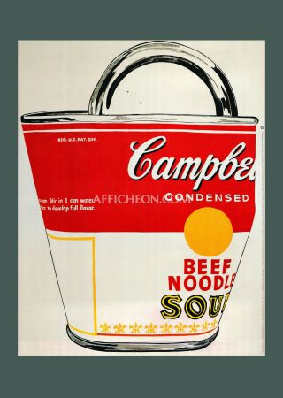Litografia Warhol - Andy Warhol: 'Crushed Campbell's Soup Can (Beef Noodle)' 1993 Offset-lithograph