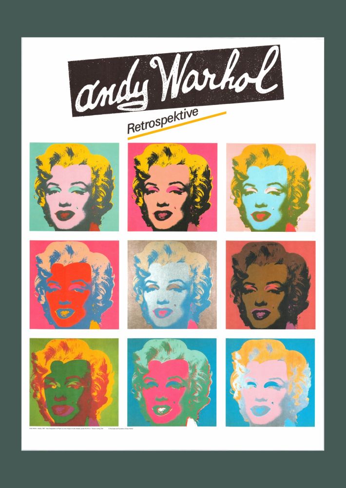 Litografia Warhol - Andy Warhol: 'Marilyn (Retrospective)' 1989 Offset-lithograph