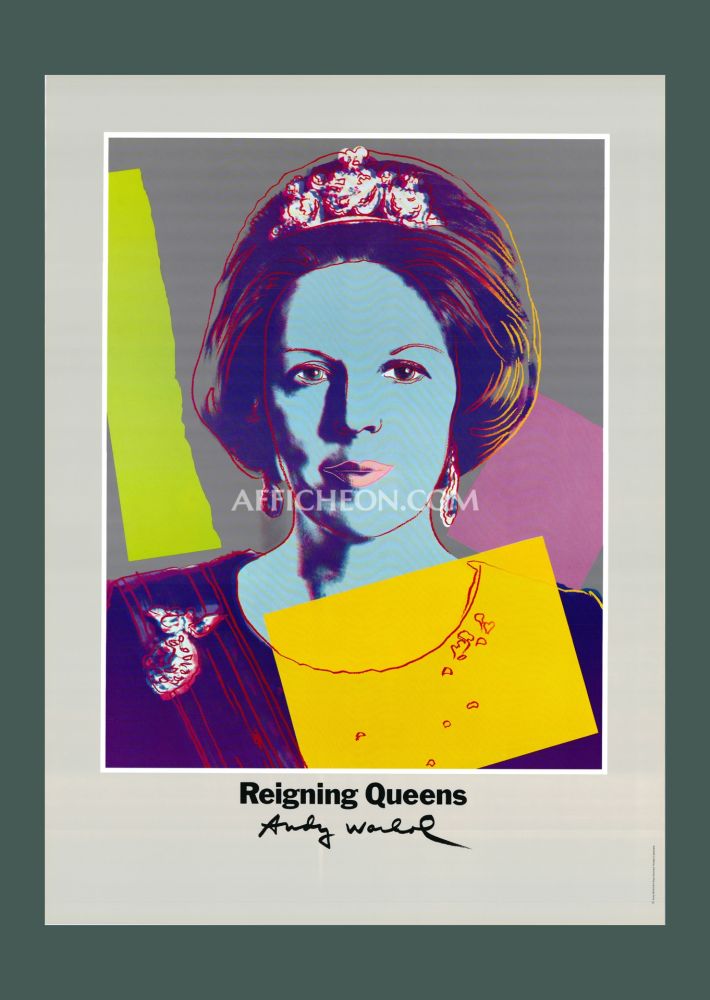Litografia Warhol - Andy Warhol: 'Reigning Queens (Beatrix)' 1986 Offset-lithograph