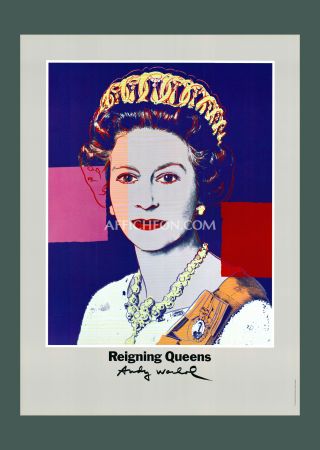 Litografia Warhol - Andy Warhol: 'Reigning Queens (Elizabeth II)' 1986 Offset-lithograph
