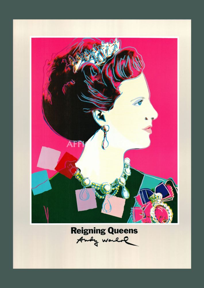 Litografia Warhol - Andy Warhol: 'Reigning Queens (Margrethe II)' 1986 Offset-lithograph