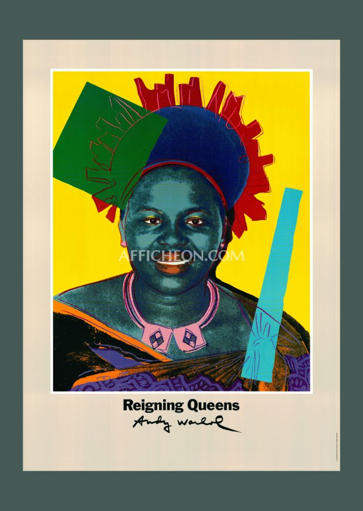 Litografia Warhol - Andy Warhol: 'Reigning Queens (Ntombi)' 1986 Offset-lithograph