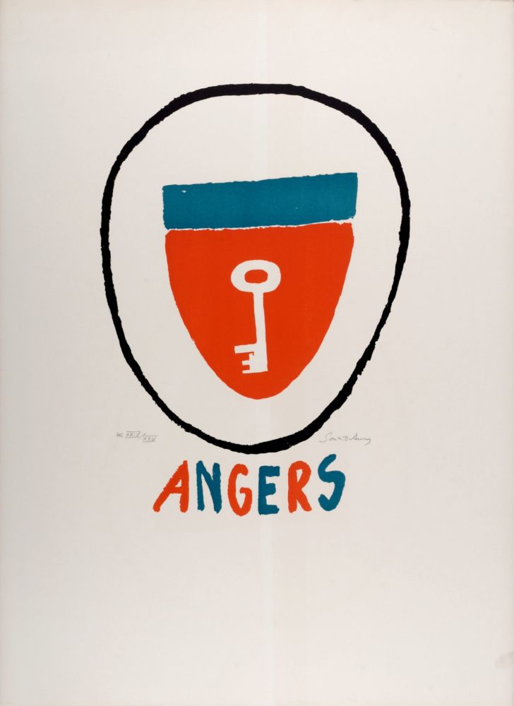 Litografia Delaunay - Angers, c. 1970 - Hand-signed