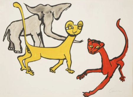 Litografia Calder - Animals