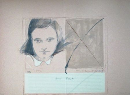 Linoincisione Bru - Anne Frank