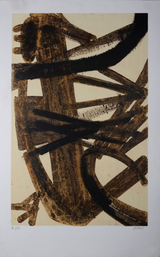 Litografia Soulages - Antagonisme, 1960