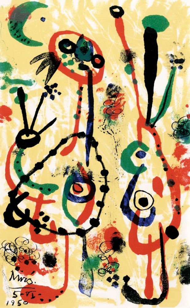 Litografia Miró - Anthologe de l'Humour noir