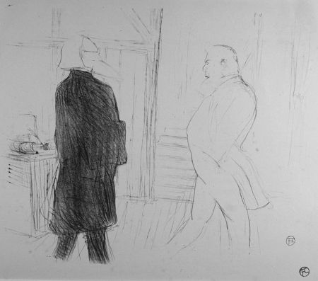 Litografia Toulouse-Lautrec - Antoine et Gémier, dans une Faillite