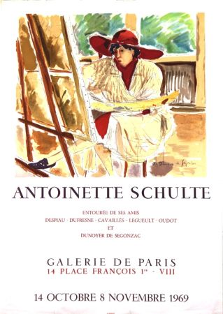 Litografia Dunoyer De Segonzac - Antoinette Schulte