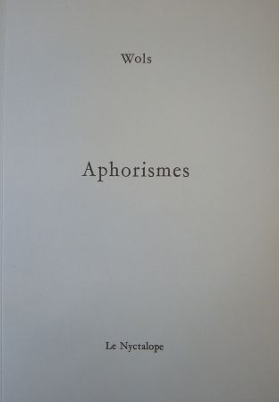 Libro Illustrato Wols - Aphorismes