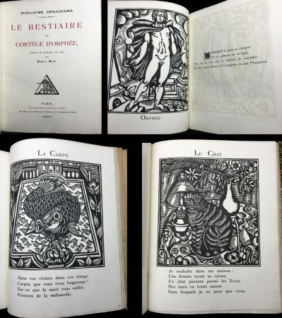Libro Illustrato Dufy - Apollinaire : LE BESTIAIRE ou le Cortège d'Orphée. Bois de Raoul Dufy (1911)