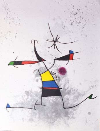 Incisione Miró - Appelant écartelé