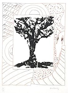 Acquaforte Alechinsky - Arbre orange 