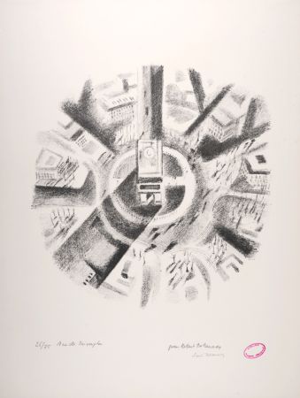 Litografia Delaunay - Arc de Triomphe, 1969