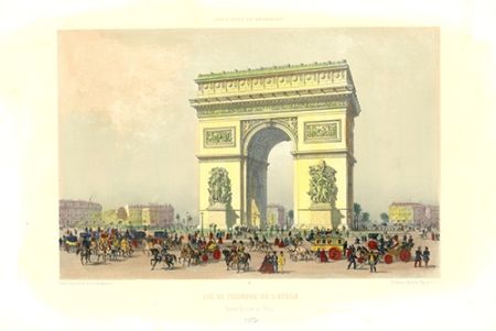 Litografia Benoist - Arc de Triomphe de l'Etoile