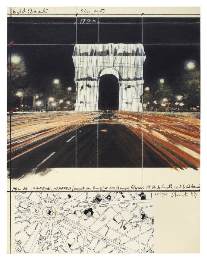 Multiplo Christo - Arc de Triomphe, Wrapped, Project for Paris