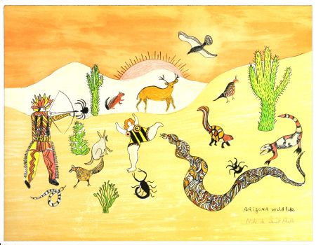 Litografia De Saint Phalle - Arizona Wild life