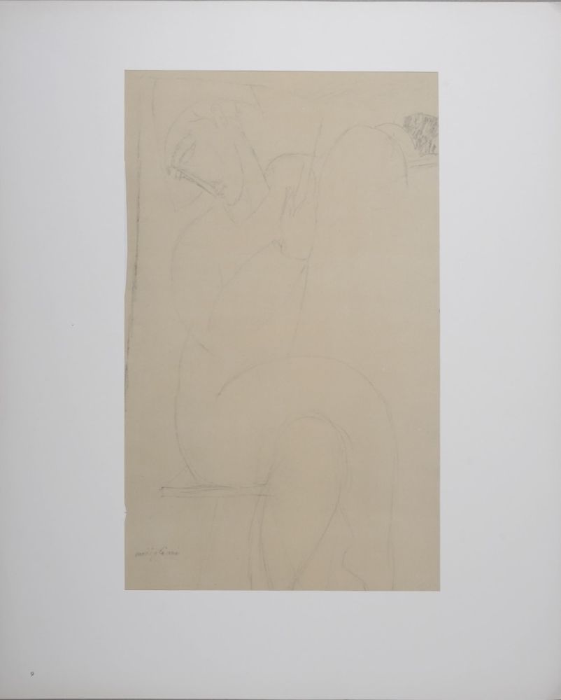 Litografia Modigliani - Arlequin