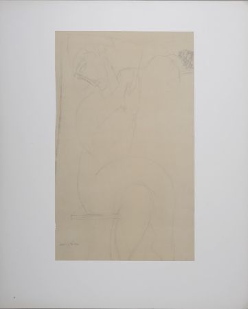 Litografia Modigliani - Arlequin