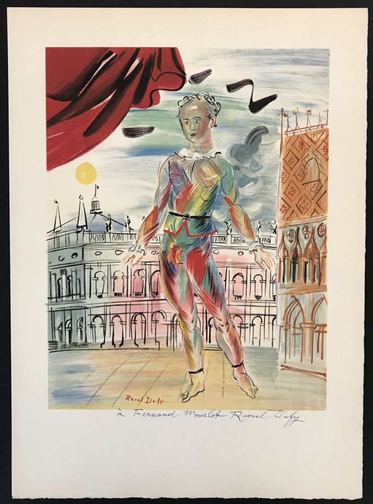 Litografia Dufy - Arlequin a la Maniere Venitienne