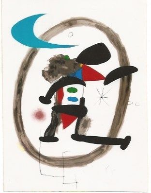 Litografia Miró - Arlequin Circonscrit