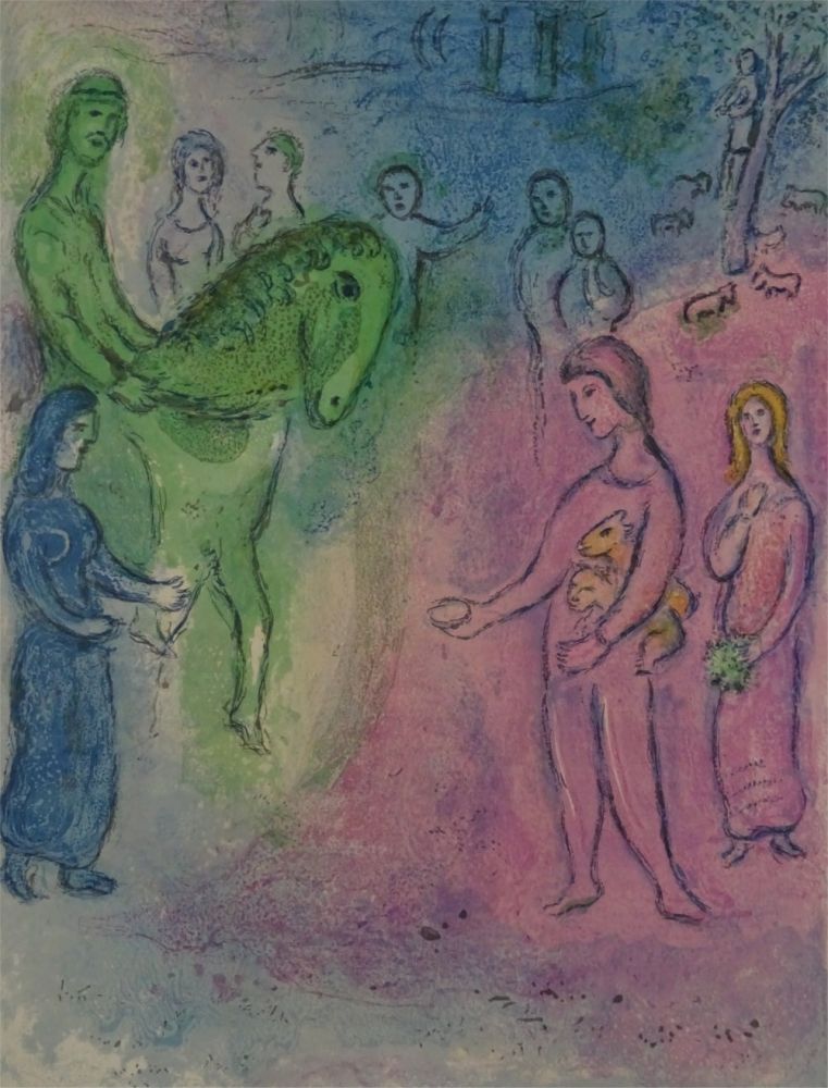 Litografia Chagall - Arrivee de Dionysophane