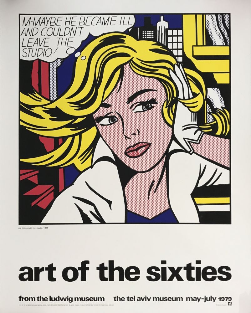 Serigrafia Lichtenstein - Art of the Sixties 'M-Maybe'