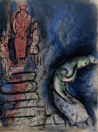 Litografia Chagall - Assuerus chasse Vasthi, 1960