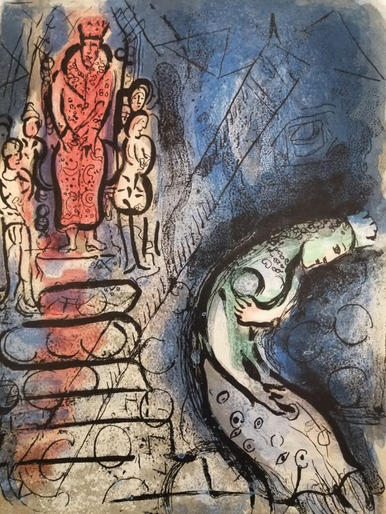 Litografia Chagall - Assureus chasse Vasthi