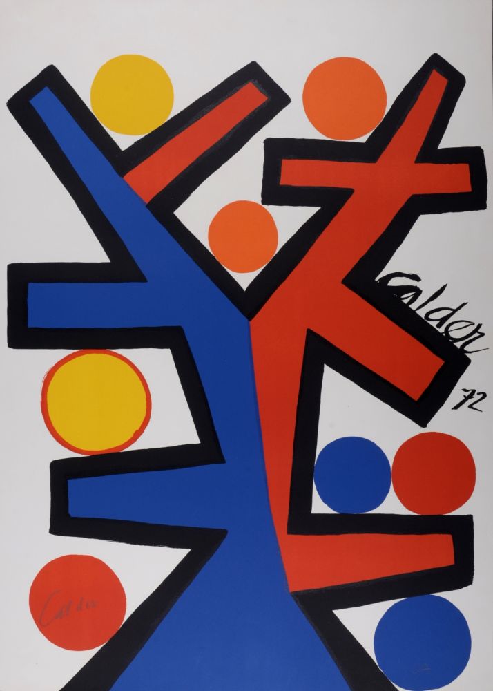Litografia Calder - Asymétrie, 1972 - Hand-signed